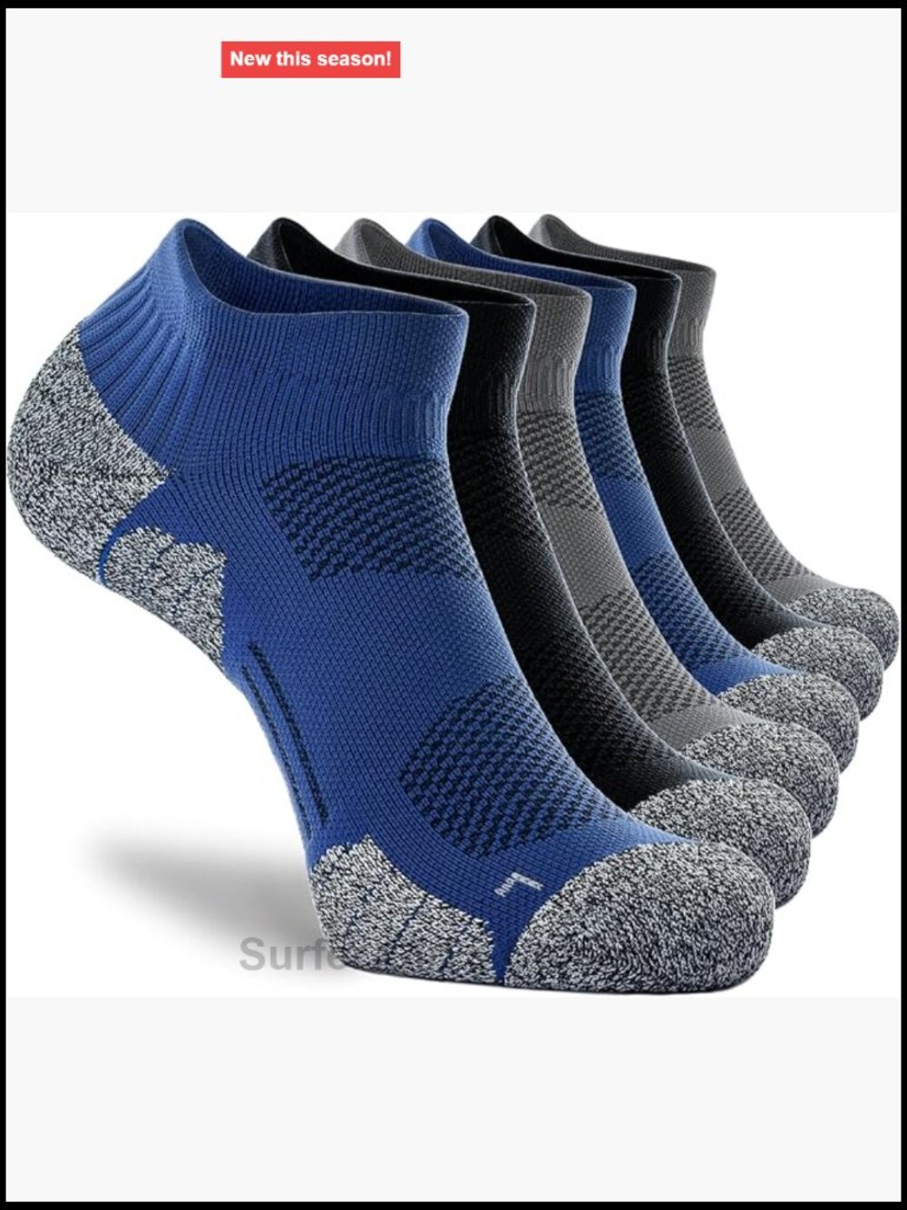 Compression Athletic Ankle Socks Multipack Cushioned Moisture-Wicking